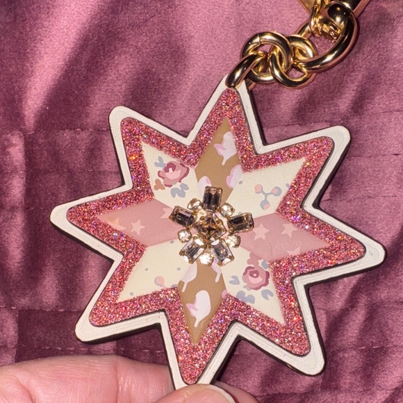 Coach mixed patch work work fob/key chain. F40702. Rare! NWOT. - Picture 11 of 16